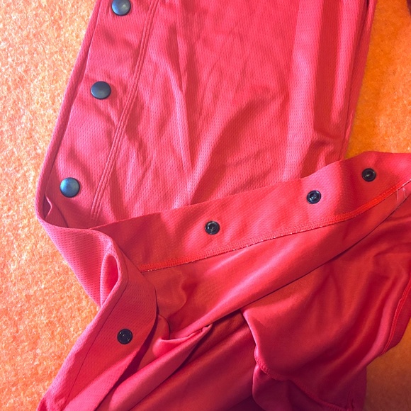 Red side snap wide leg pants NWT - Picture 4 of 12